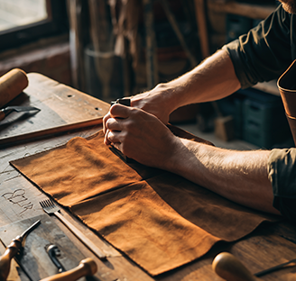 Verwendung von Velourleder