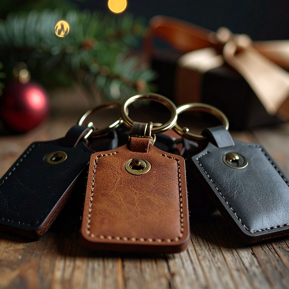 Weihnachtsgeschenke aus Leder - Schlüsselanhänger