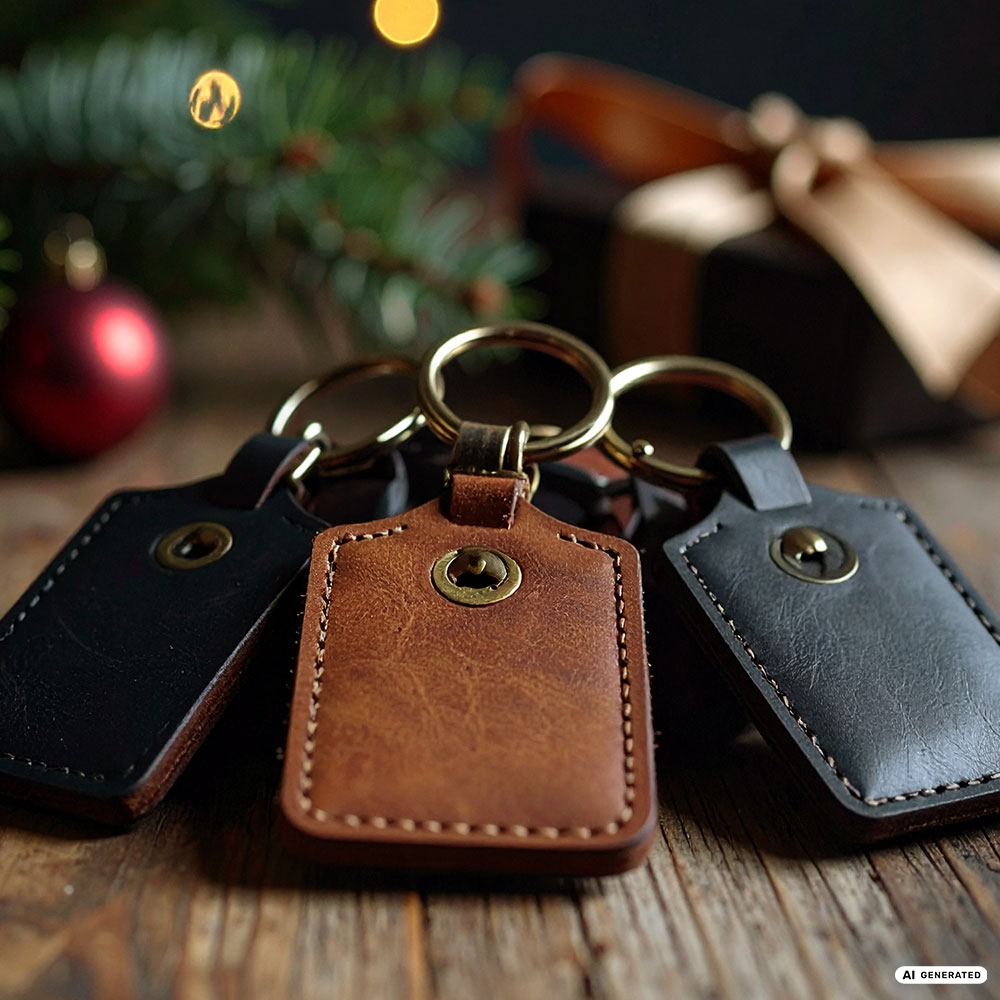 Weihnachtsgeschenke aus Leder - Schlüsselanhänger