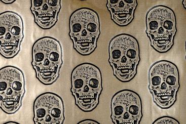 Kunstleder Skull - Gold 