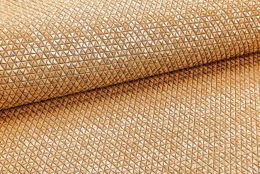 Echtleder-Stück geprägt - Geo - Croupon Cappuccino