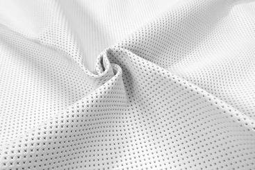 Echtes Leder - Perforation - Weiß 