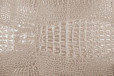Krokodilleder-Imitat - Metallic Beige