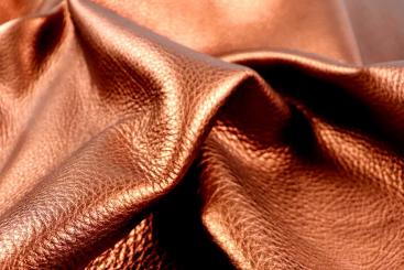 Echtleder Valletta - Glänzendes Kupfer - 1,5 qm 