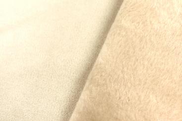 Wildleder Imitat - Fleece-Rückseite - Creme 