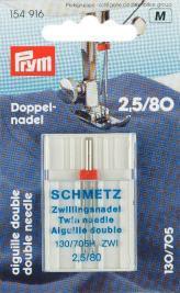 Prym - Doppelnadel - 130/705H 80/2,5 mm 