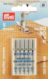 Prym - Nähmaschinen-Nadeln Microtex - 130/705 60-80 