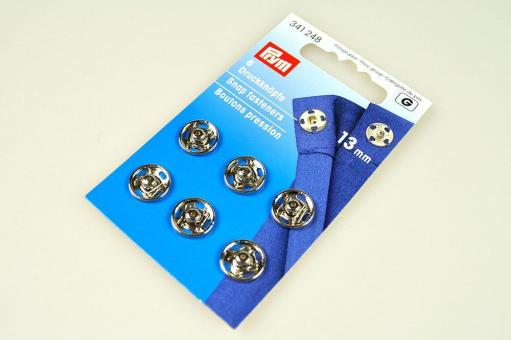 Prym - 6 Annäh-Druckknöpfe - Silber - 13 mm 