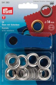 Ösen-Set - 14 mm - rostfrei - Silber 