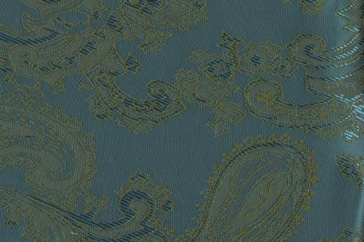 Edeltaft - Paisley Hellblau/Gold