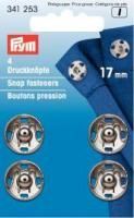 Prym - 4 Annäh-Druckknöpfe - Silber - 17 mm 