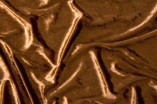 Pannesamt-Stoff - Basic Mittelbraun