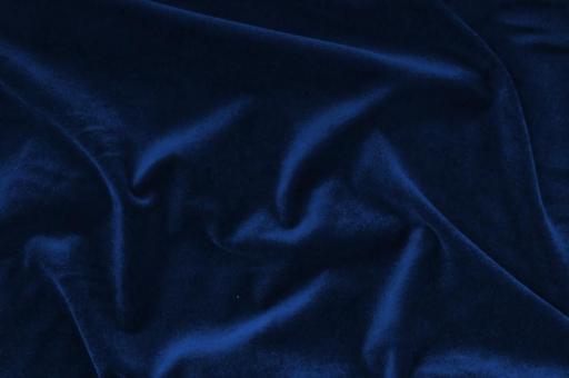 Samt-Stoff - Baumwolle Nachtblau