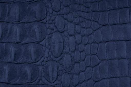 Echtes Leder geprägt - Krokodil - ganze Haut Nachtblau