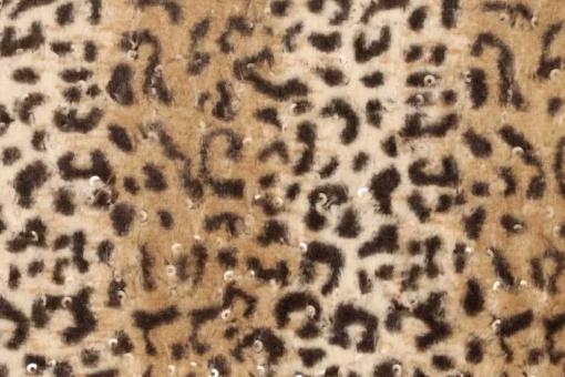 Kunstfell - Pailletten-Leopard 