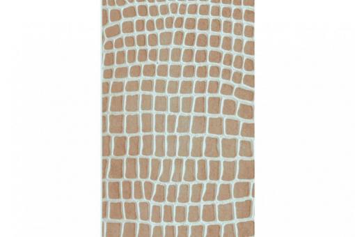 Leder-Imitat Waterproof - Riesenschlange Vintage Sand/Silber