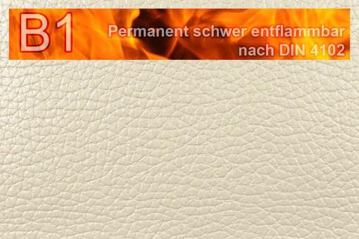 Kunstleder Medical - Büffel-Nappa - permanent schwer entflammbar Creme
