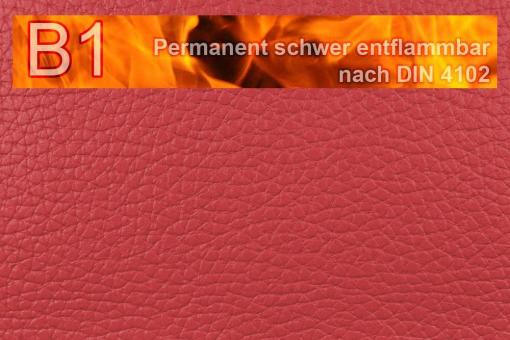 Kunstleder Medical - Büffel-Nappa - permanent schwer entflammbar Rot