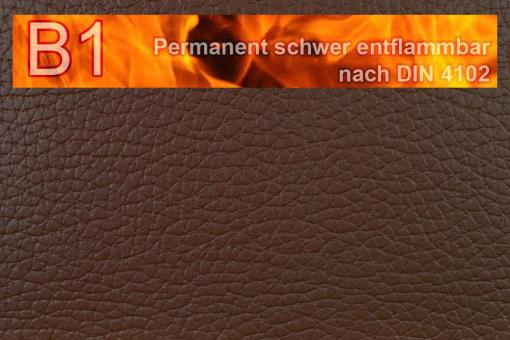 Kunstleder Medical - Büffel-Nappa - permanent schwer entflammbar Dunkelbraun