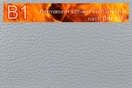 Kunstleder Medical - Büffel-Nappa - permanent schwer entflammbar Hellgrau