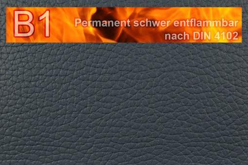 Kunstleder Medical - Büffel-Nappa - permanent schwer entflammbar Dunkelgrau