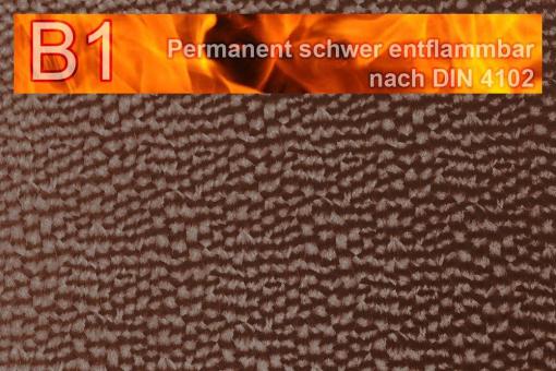 Kunstleder Safety - Techno - permanent schwer entflammbar Dunkelbraun
