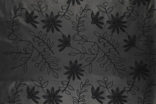 Kunstleder - Bestickt - Gänseblümchen 