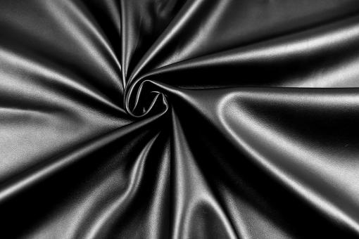 Kunstleder Stretch - Schwarz Matt 