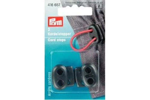 Prym - 2 Kordelstopper breit - Schwarz 