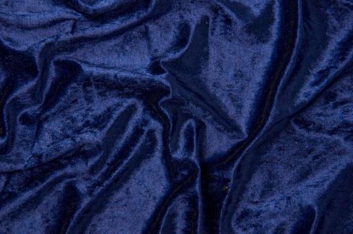 Pannesamt-Stoff - Basic Nachtblau