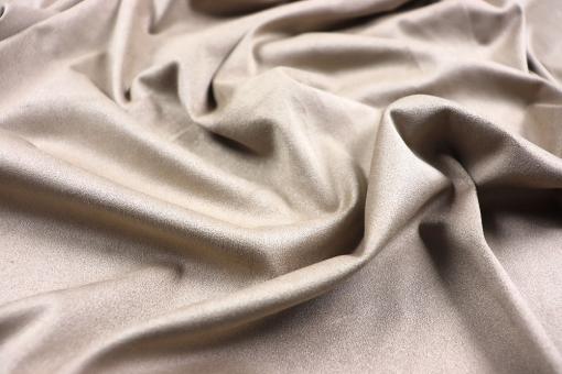 Kunstleder Velour - Stretch -Sand 