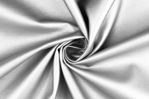 Kunstleder Metallic - Silber 