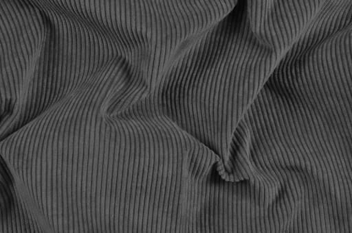 Möbelstoff Cord-Samt - Longlife Grau