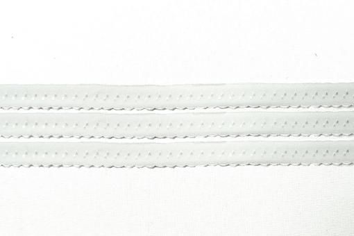 Samt-Einfassband Elastik - 2 cm - Meterware Weiß