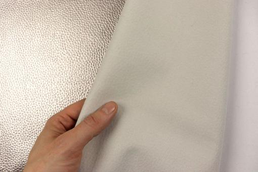 Metallic Kunstleder - Platin 