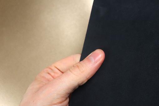 Glatte Echtleder-Haut - Gold - 1 qm - B-Ware 