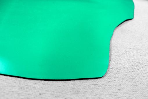 Glatte Echtleder-Haut - Grün - 1,5 qm - B-Ware 