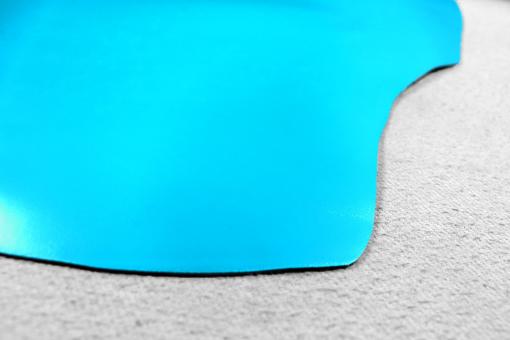 Glatte Echtleder-Haut - Aqua - 1,5 qm - B-Ware 