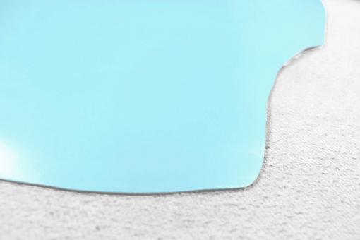 Glatte Echtleder-Haut - Pastellblau - 1,5 qm - B-Ware 