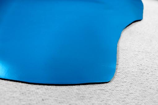 Glatte Echtleder-Haut - Blau - 1,5 qm - B-Ware 
