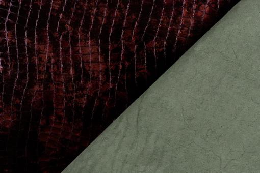 Kalbsleder Premium - Cairo Crocodile - Bordeaux 