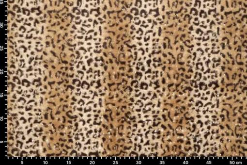 Kunstfell - Pailletten-Leopard 