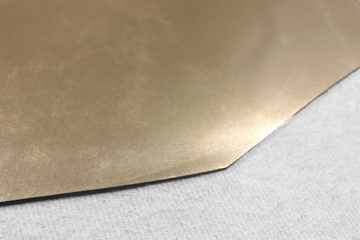 Glatte Echtleder-Haut - Gold - 1 qm - B-Ware 