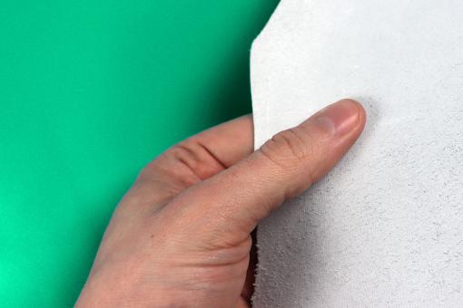 Glatte Echtleder-Haut - Grün - 1,5 qm - B-Ware 