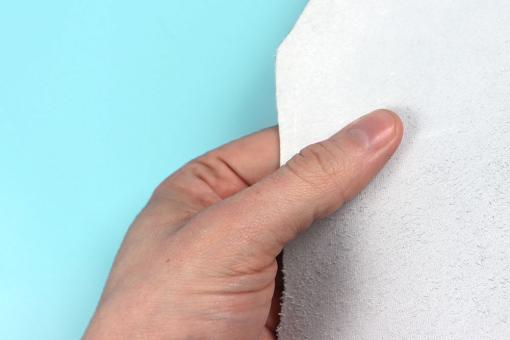 Glatte Echtleder-Haut - Pastellblau - 1,5 qm - B-Ware 