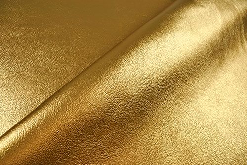 Kunstleder - weiche Qualität Metallic (braun - gold)