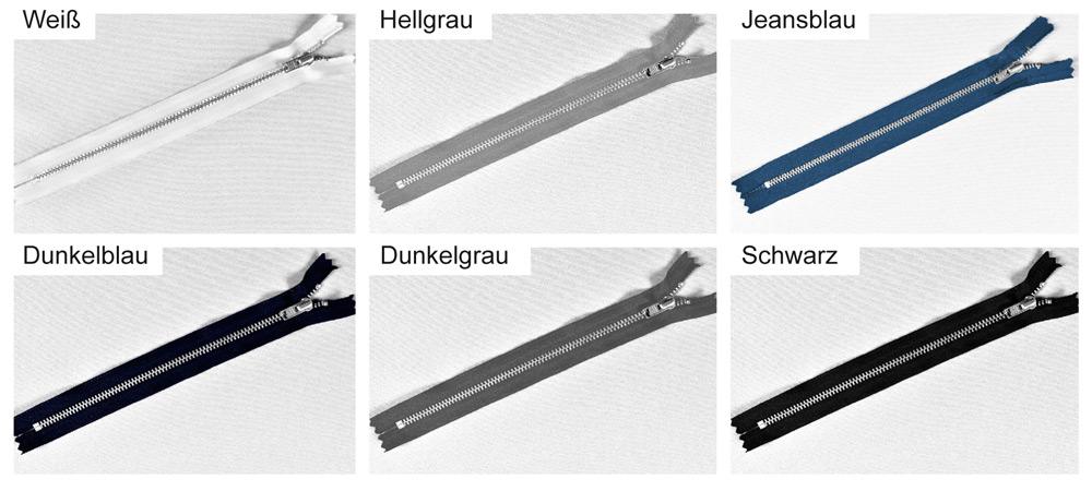 YKK-Metall-Reißverschluss - nicht teilbar - 20 cm 